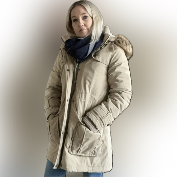 Dkny Jackets & Blazers - DKNY Beige Light Brown Parka Winter Coat